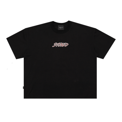 เสื้อยืดลายใบเมเปิลหนัง สีดำ | Dark Horse : Leather Maple Tee Black