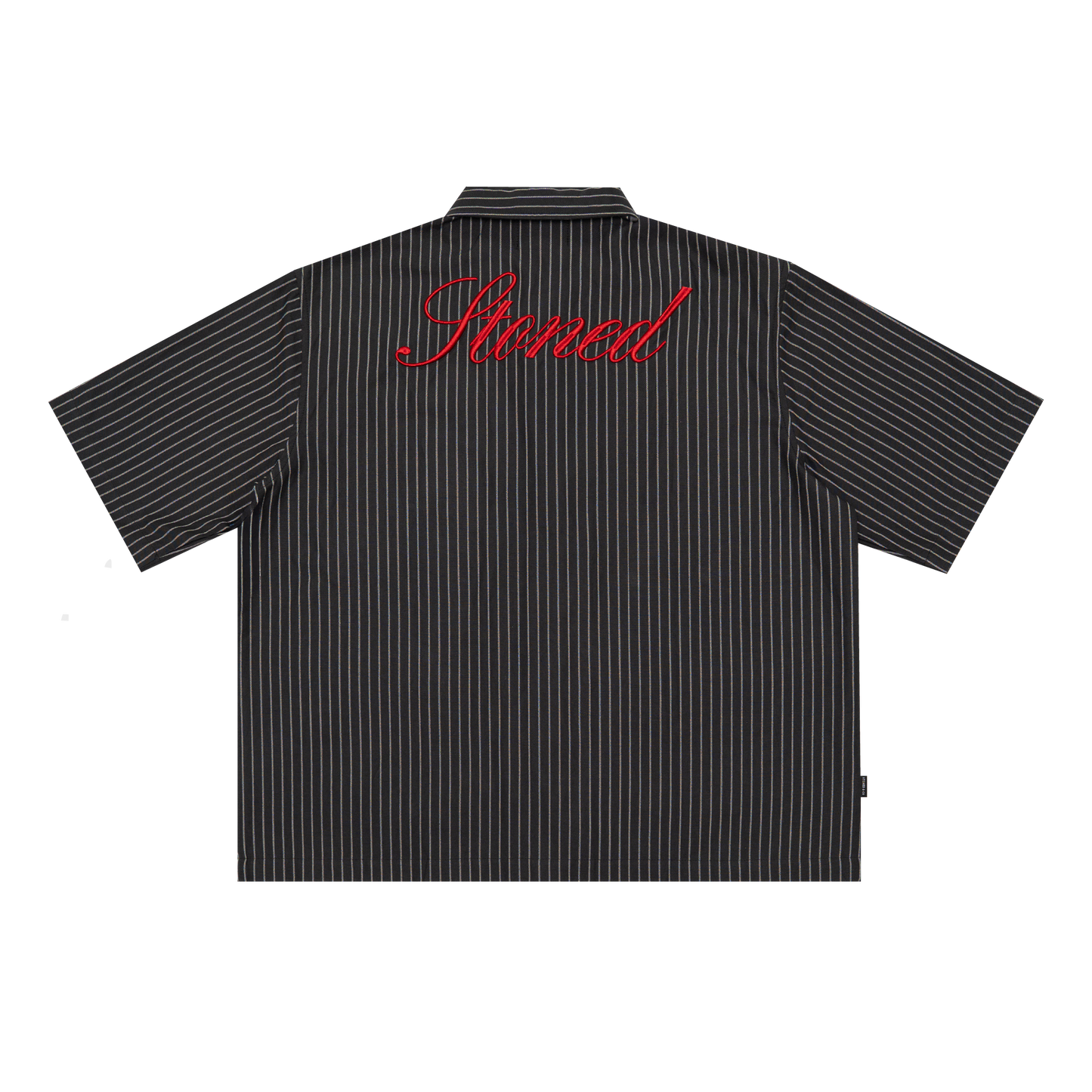 เสื้อเชิ้ตลายทาง สีดำ | Dark Horse : Stripe Shirt S/S Black