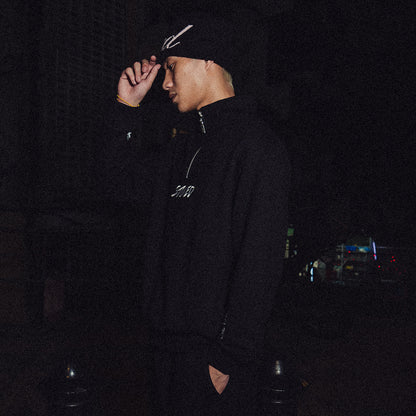 เสื้อสเวตเชิ้ต Half Zipper สีดำ | ATC : Half  Zipper Sweatshirt Black