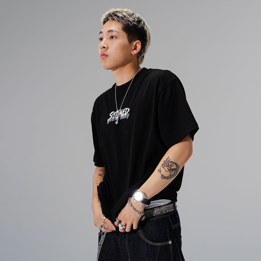 Stoned x GRE : Genetic Original Logo Tee Black