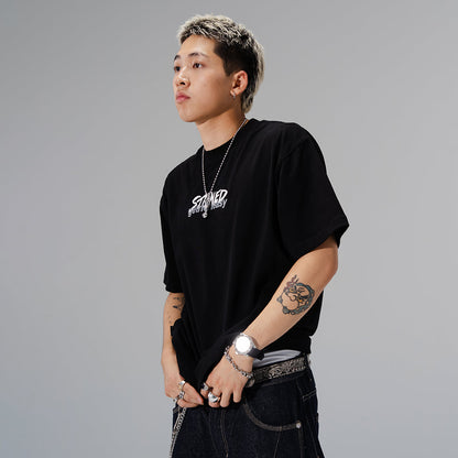 Stoned x GRE : Genetic Original Logo Tee Black