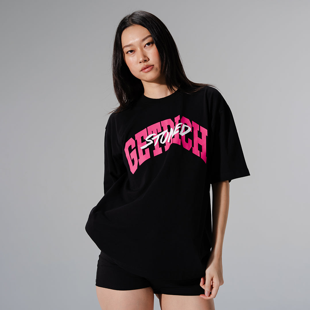 Stoned x GRE : Varsity Logo Tee Black