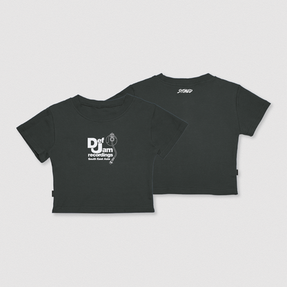 Stoned x Def Jam : Signature Logo Crop Top Black