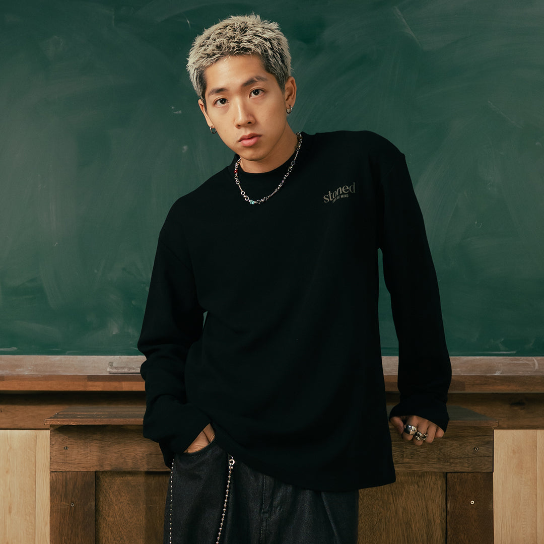 Originals V2 : Waffle L/S Tee Black