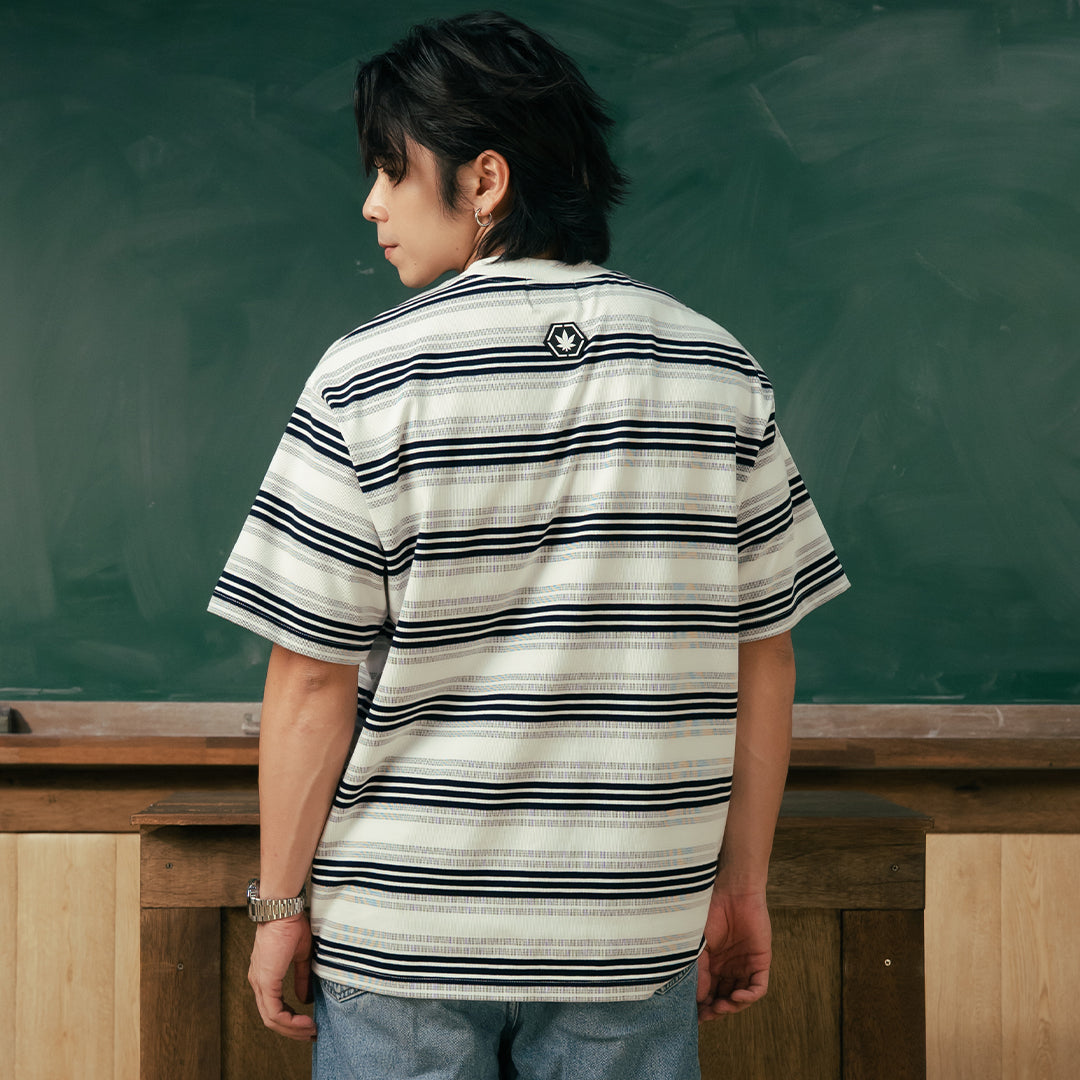 Originals V2 : White Grey Stripe Tee