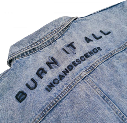 INCANDESCENCE BURN IT ALL DENIM JACKET BLUE