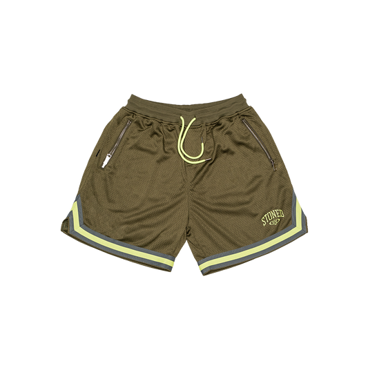 Stoned Universe : Basketball Shorts Green