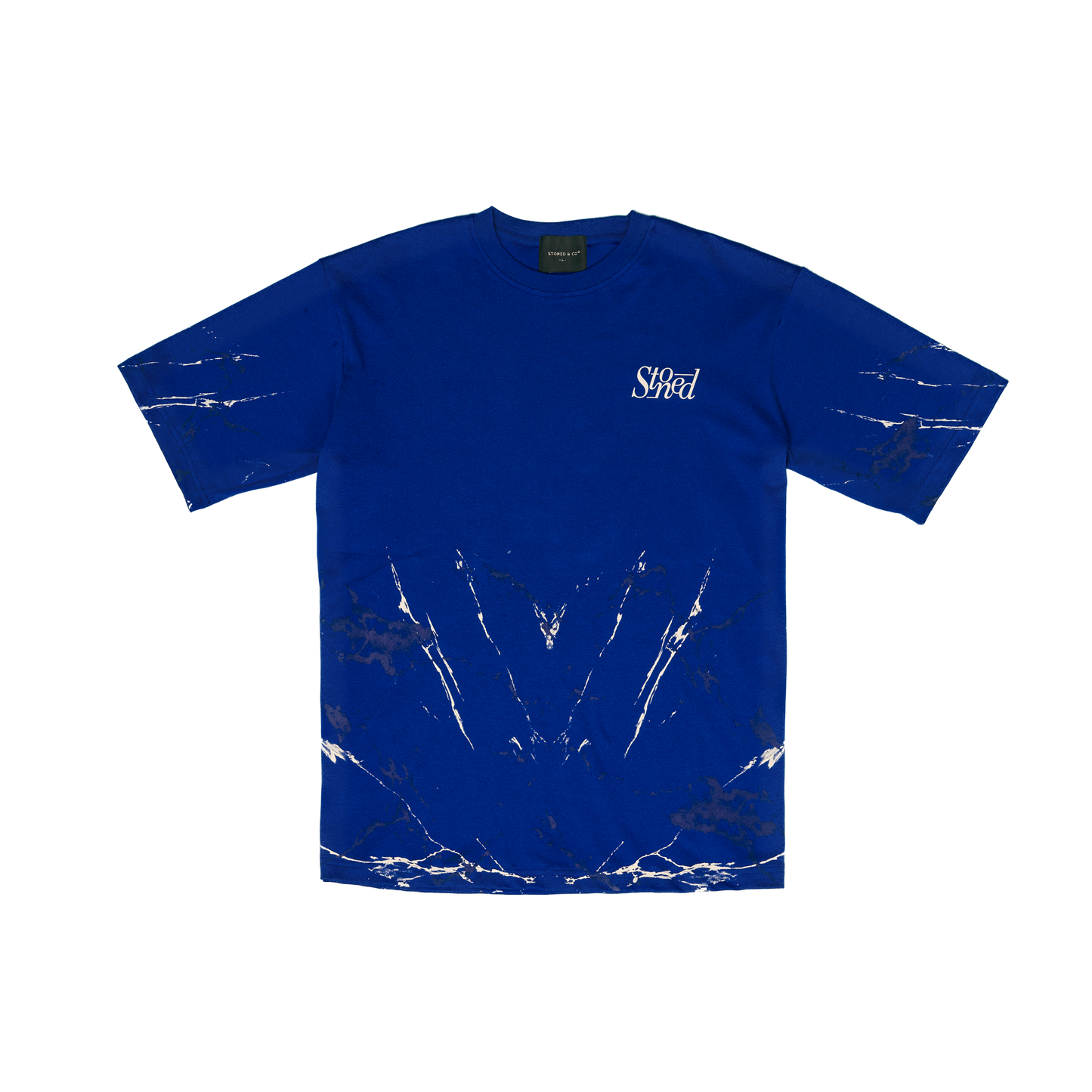 เสื้อยืดลายหินอ่อน สีฟ้า | Stoned Blessed : Marble Tee Blue
