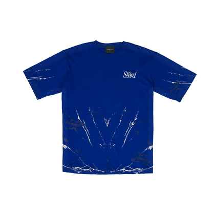 เสื้อยืดลายหินอ่อน สีฟ้า | Stoned Blessed : Marble Tee Blue