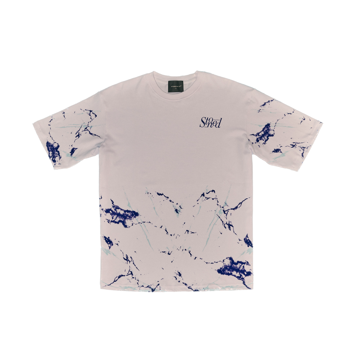 Stoned Blessed : Marble Tee White