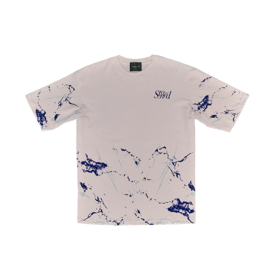 Stoned Blessed : Marble Tee White