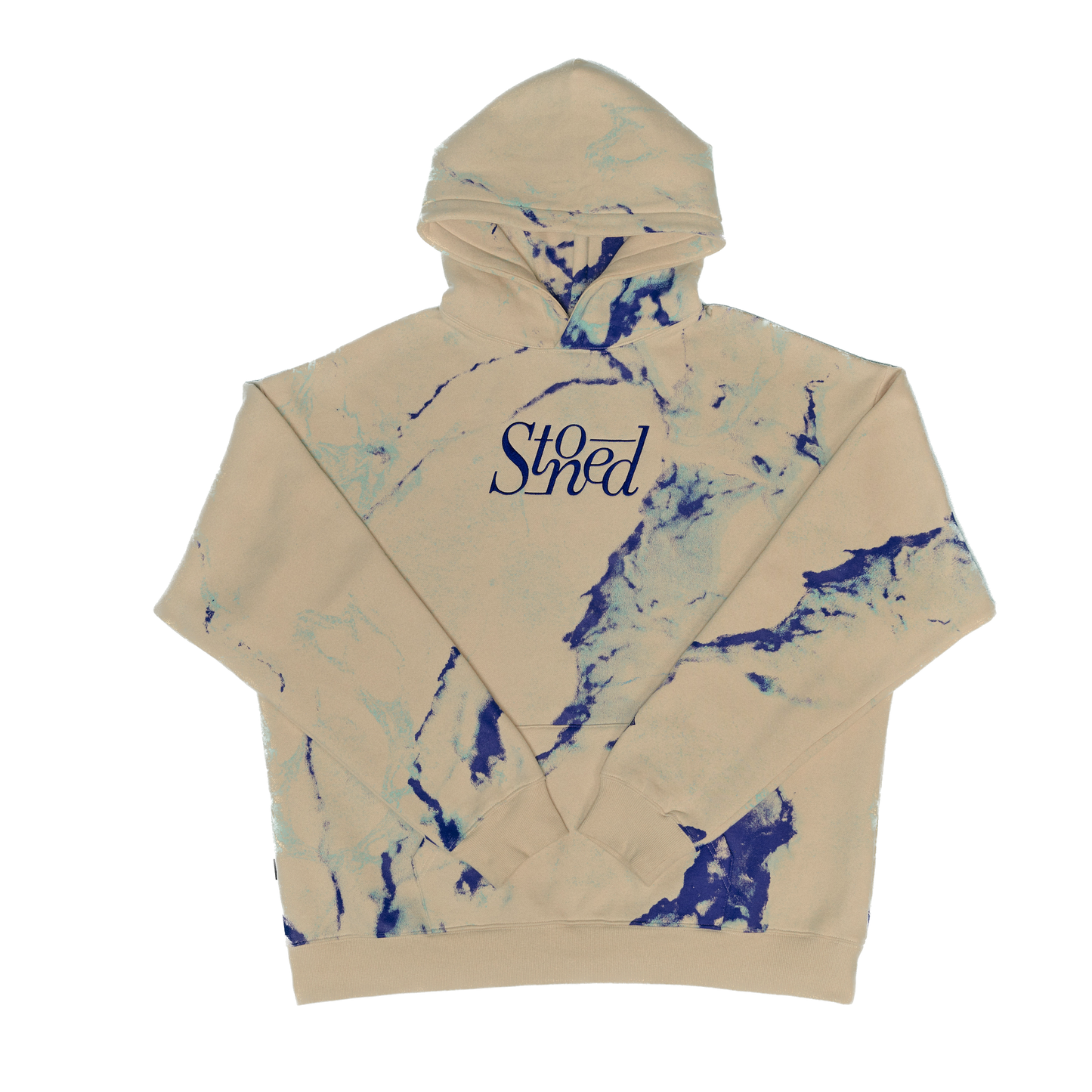 Stoned Blessed : Marble Hoodie White