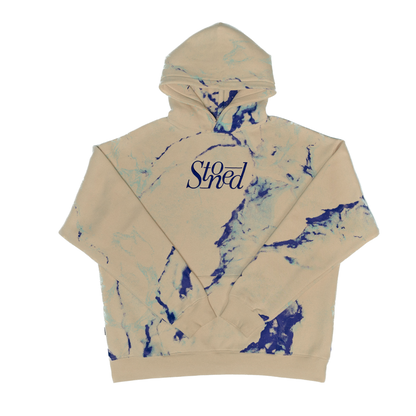 Stoned Blessed : Marble Hoodie White