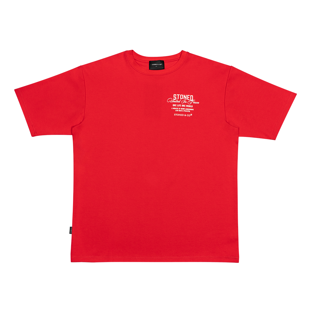 Stoned Universe : United In Peace Tee Red – stonedandcothailand