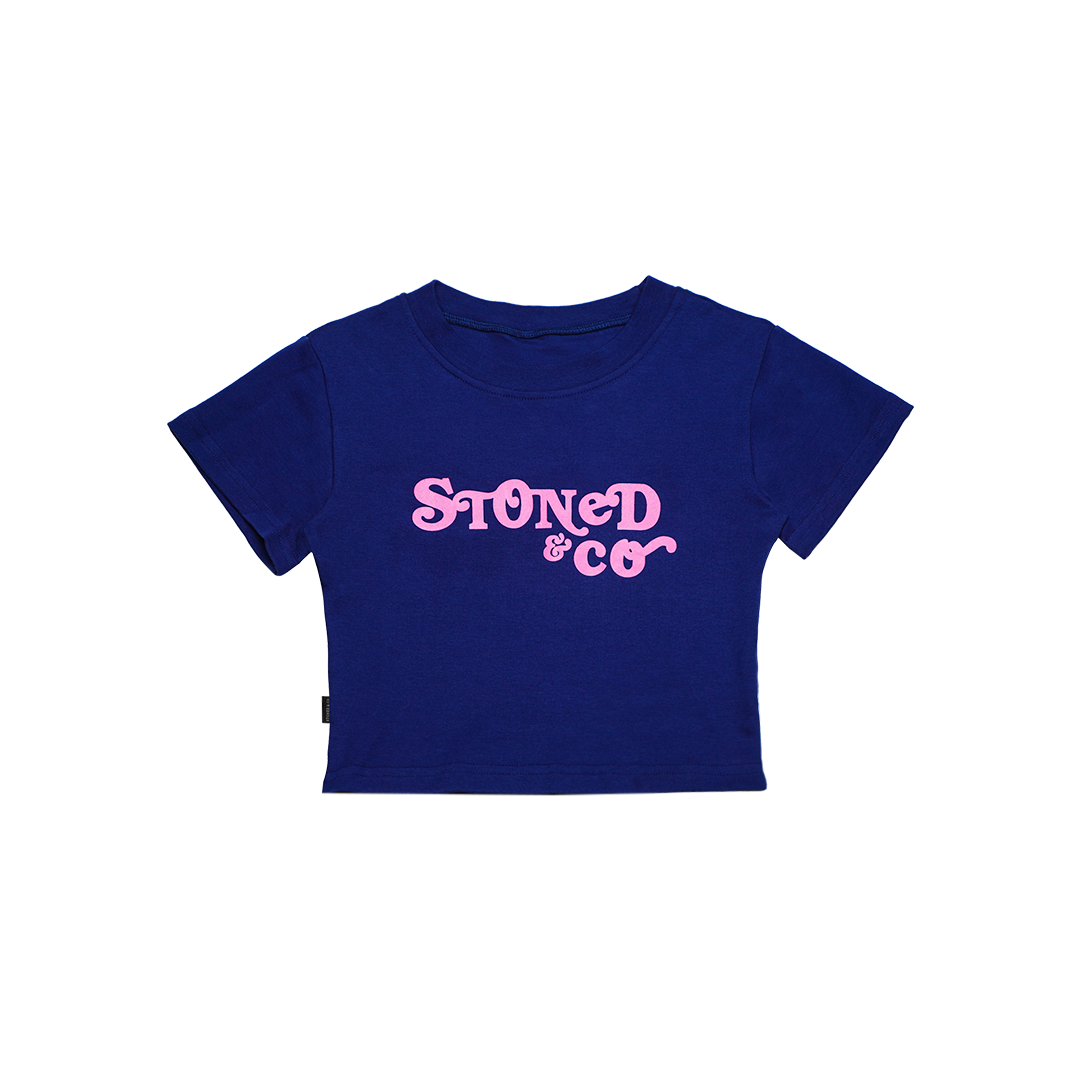 Stoned Dream : Pinky Blue Crop Top