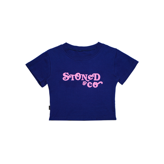 Stoned Dream : Pinky Blue Crop Top