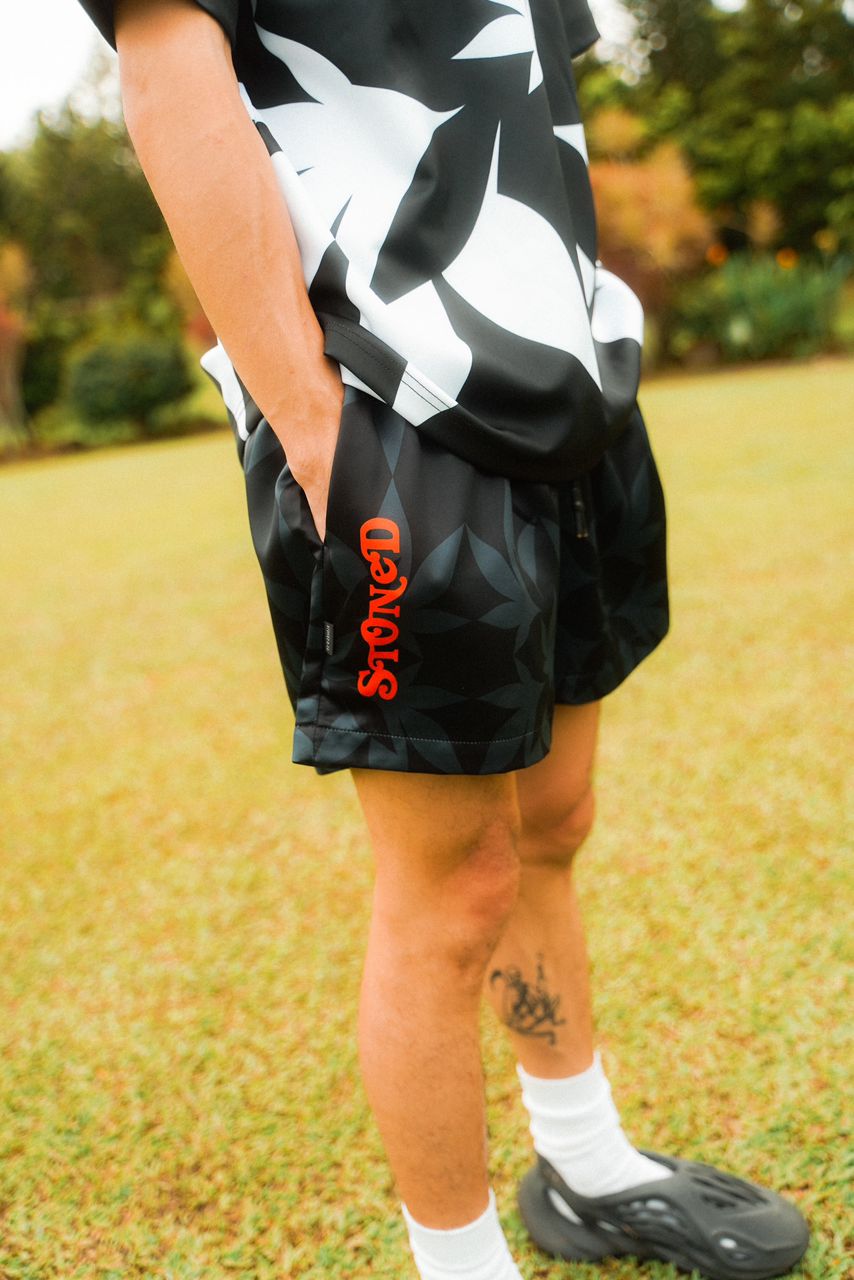 Stoned Dream : Satin Shorts Black